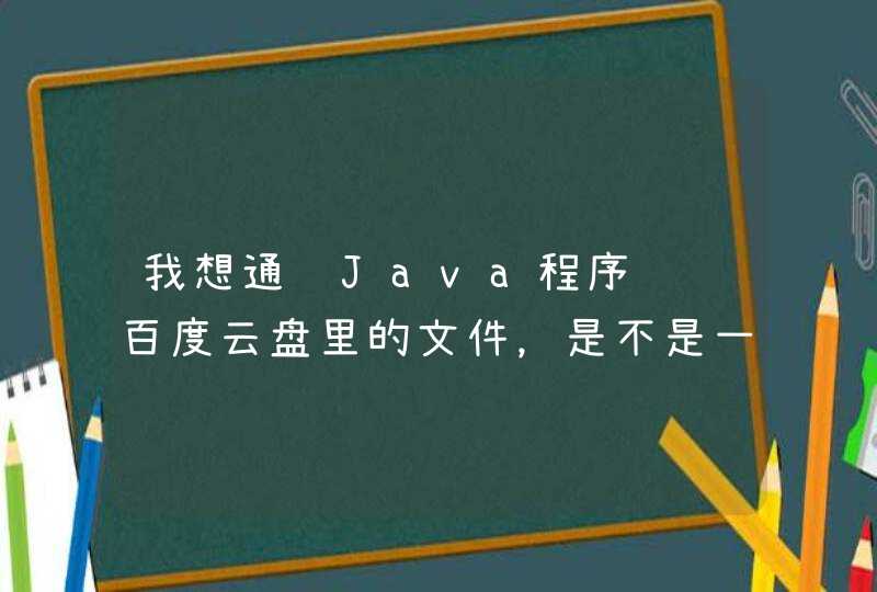 我想通过Java程序访问百度云盘里的文件，是不是一定要在百度开发者中心上创建的应用呢？