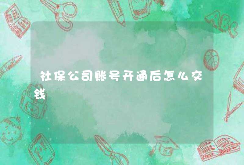 社保公司账号开通后怎么交钱