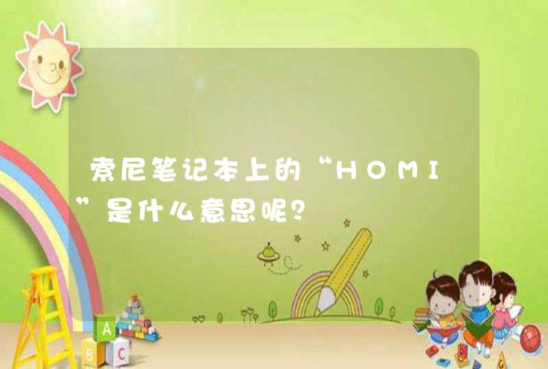 索尼笔记本上的“HOMI”是什么意思呢？