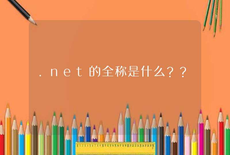 .net的全称是什么??