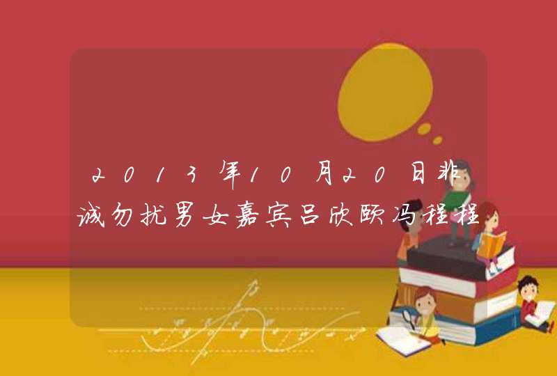2013年10月20日非诚勿扰男女嘉宾吕欣颐冯程程牵手成功歌曲,第1张