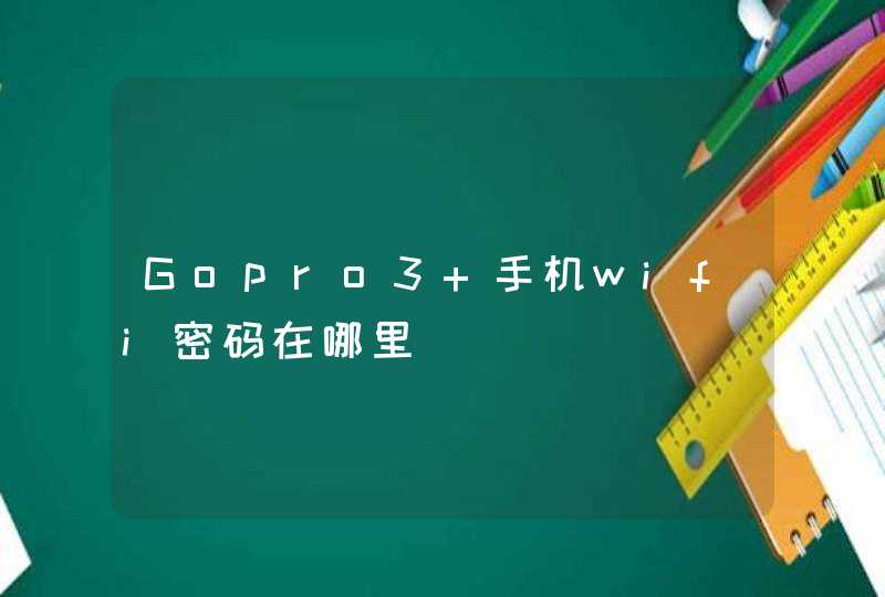Gopro3+手机wifi密码在哪里,第1张