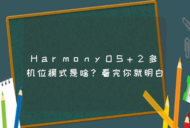 HarmonyOS 2多机位模式是啥？看完你就明白了