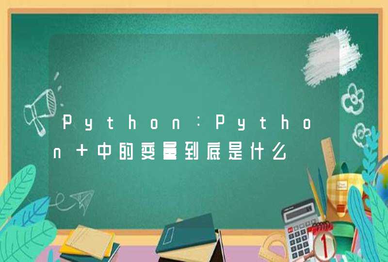Python：Python 中的变量到底是什么