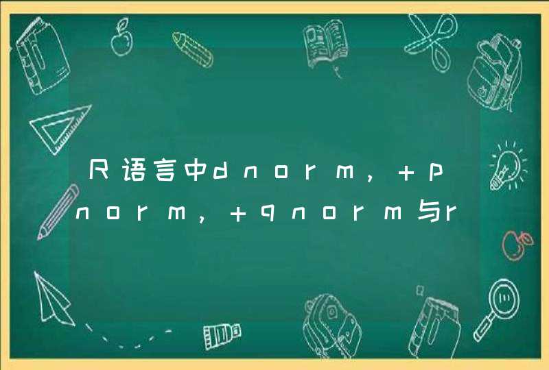 R语言中dnorm, pnorm, qnorm与rnorm以及随机数,第1张