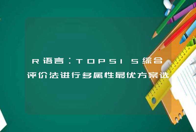 R语言：TOPSIS综合评价法进行多属性最优方案选择,第1张