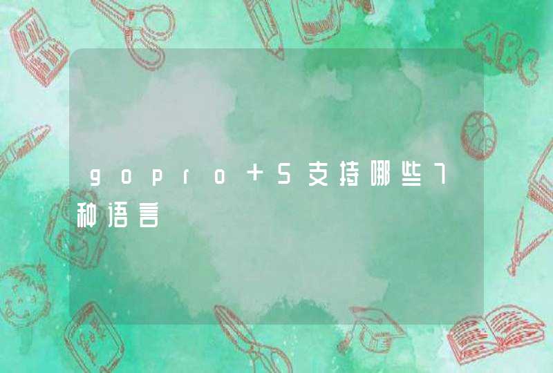 gopro 5支持哪些7种语言,第1张