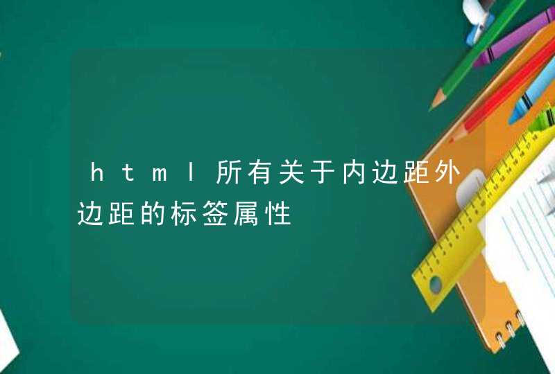 html所有关于内边距外边距的标签属性