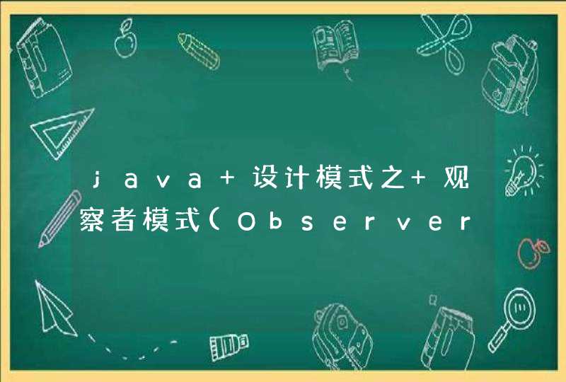 java 设计模式之 观察者模式(Observer)