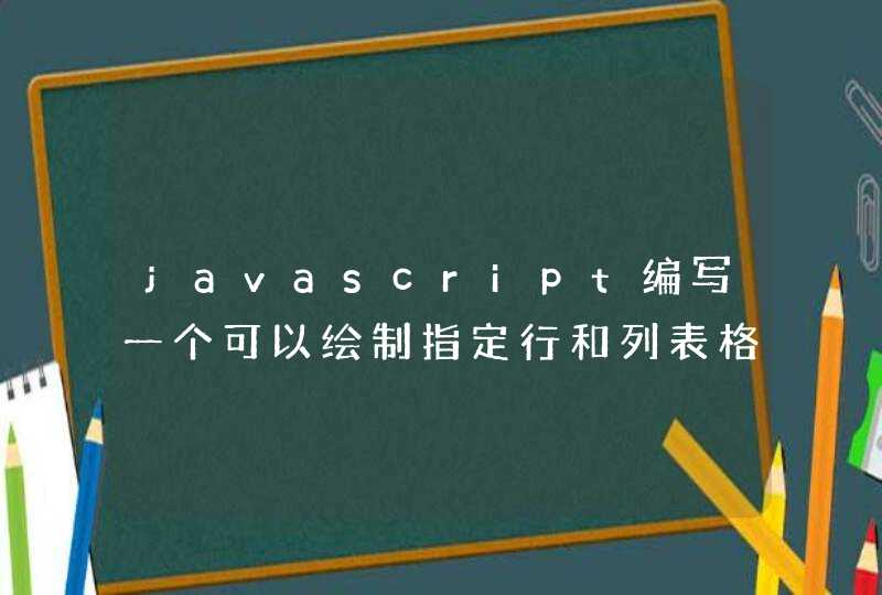 javascript编写一个可以绘制指定行和列表格的函数并调用.