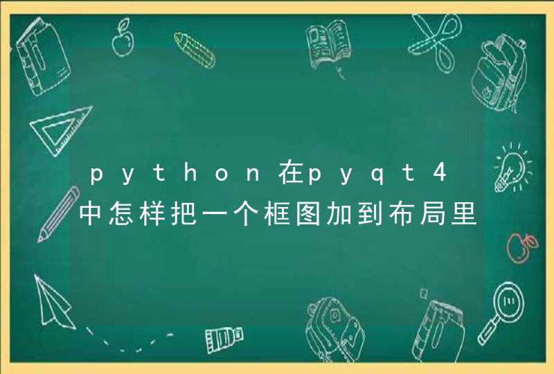 python在pyqt4中怎样把一个框图加到布局里