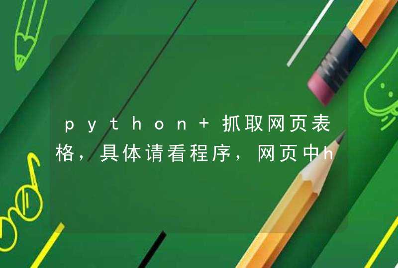 python 抓取网页表格，具体请看程序，网页中html可以看到是中文，但是解析之后却是这样，求大神解答？