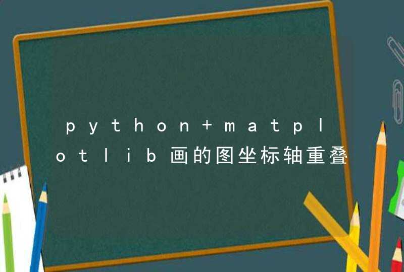 python matplotlib画的图坐标轴重叠，如何解决？