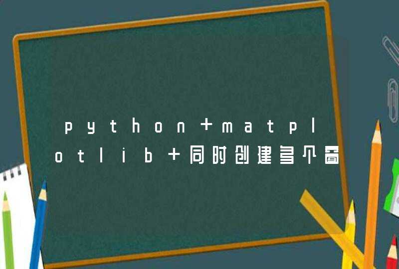 python matplotlib 同时创建多个窗口