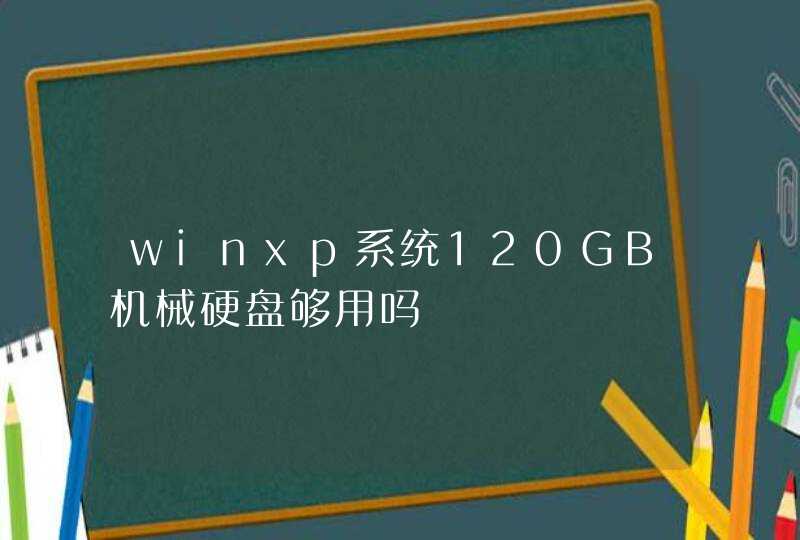 winxp系统120GB机械硬盘够用吗
