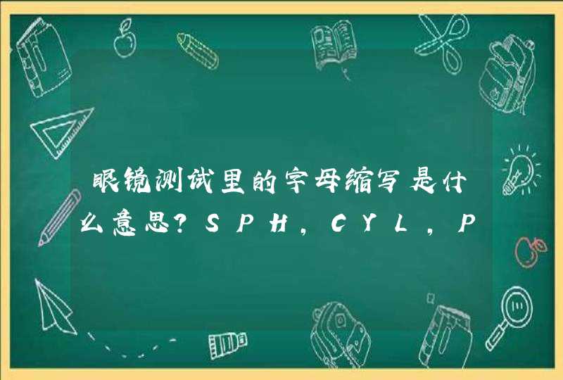 眼镜测试里的字母缩写是什么意思？SPH,CYL,PX,PY,第1张