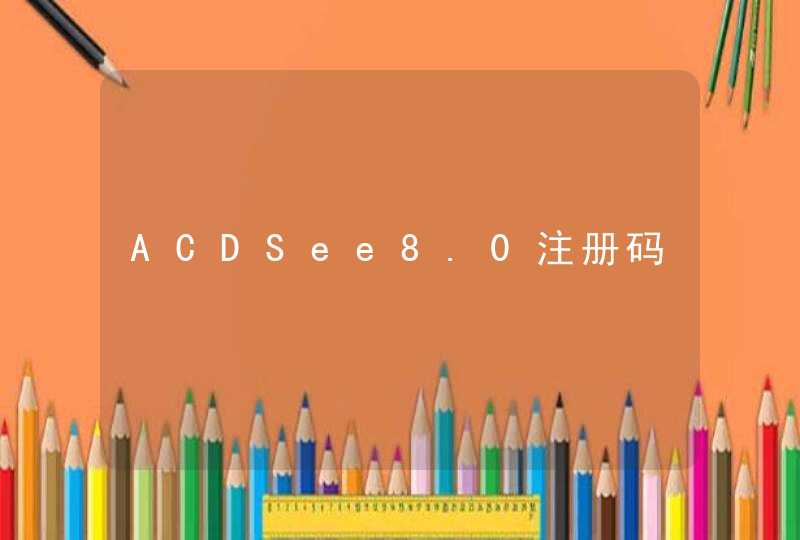 ACDSee8.0注册码