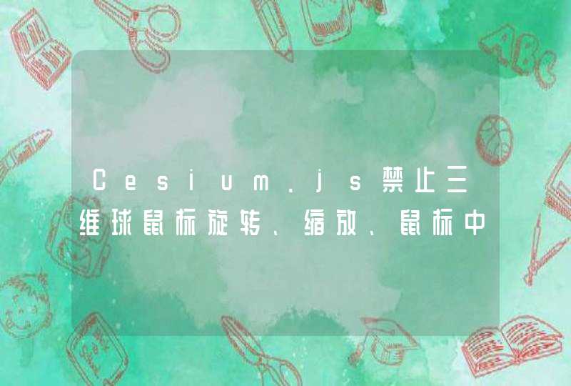 Cesium.js禁止三维球鼠标旋转、缩放、鼠标中键拖动
