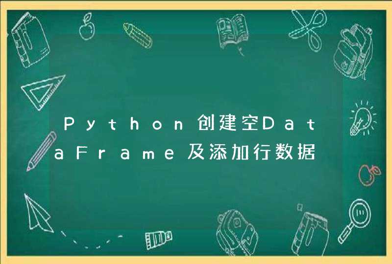 Python创建空DataFrame及添加行数据