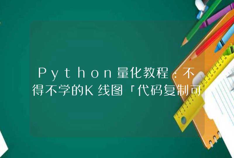 Python量化教程：不得不学的K线图「代码复制可用」
